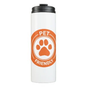 Garrafa Térmica Melhor Pata Desenhada Amiga de Pet - Laranja