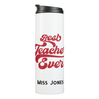 Garrafa Térmica Melhor Professora Já Apreciou Nome do Monograma
