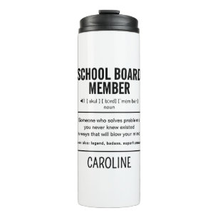 Garrafa Térmica Membro Personalizado da Diretoria Escolar Divertid