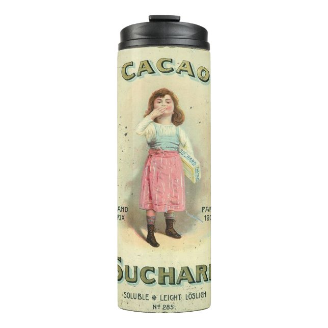 Garrafa Térmica Menina Açúcar Beijo de Chocolate Vitoriana (Frente)