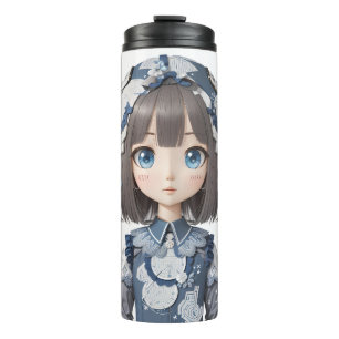 Garrafa Térmica menina bonita - tema animado