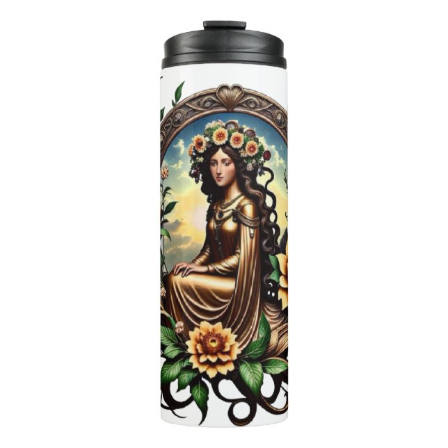 Garrafa Térmica Menina do Flor (Frente)