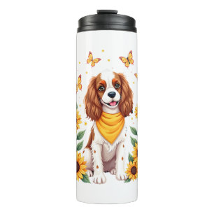 Garrafa Térmica Meninas Mulheres Mãe Cavalier King Charles Spaniel