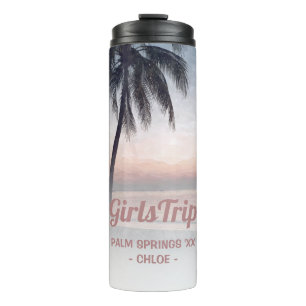 Garrafa Térmica Meninas Tropicais Trip Personalizadas Tumbler no F