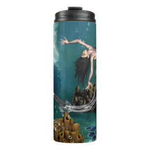 Garrafa Térmica Mermaid steampunk maravilhosa
