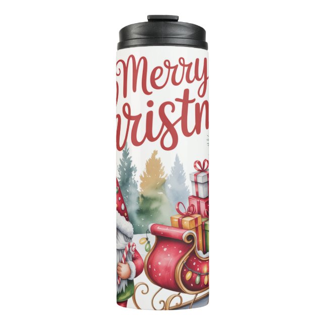 Garrafa Térmica Merry Christmas Gnome Tumbler (Frente)