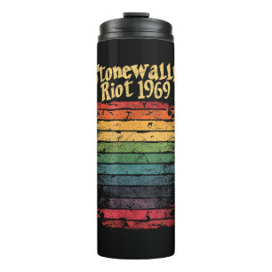 Garrafa Térmica Mês do Orgulho Gay Bandeira Arco-íris Parede de pe