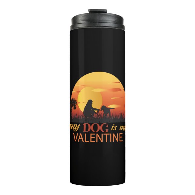 Garrafa Térmica Meu Cachorro É Meu Namorados (Frente)