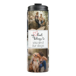 Garrafa Térmica Meu Coração Pertence ao Modelo de Foto Personaliza