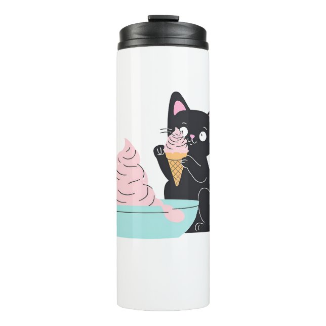 Garrafa Térmica Meu Gato Adora Sorvete (Frente)