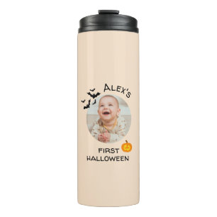Garrafa Térmica Meu Primeiro Halloween Mug Fotografia Personalizad