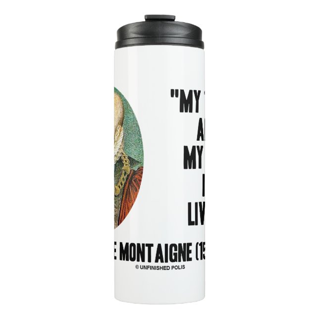 Garrafa Térmica Michel de Montaigne O Meu Comércio E A Minha Arte  (Frente)