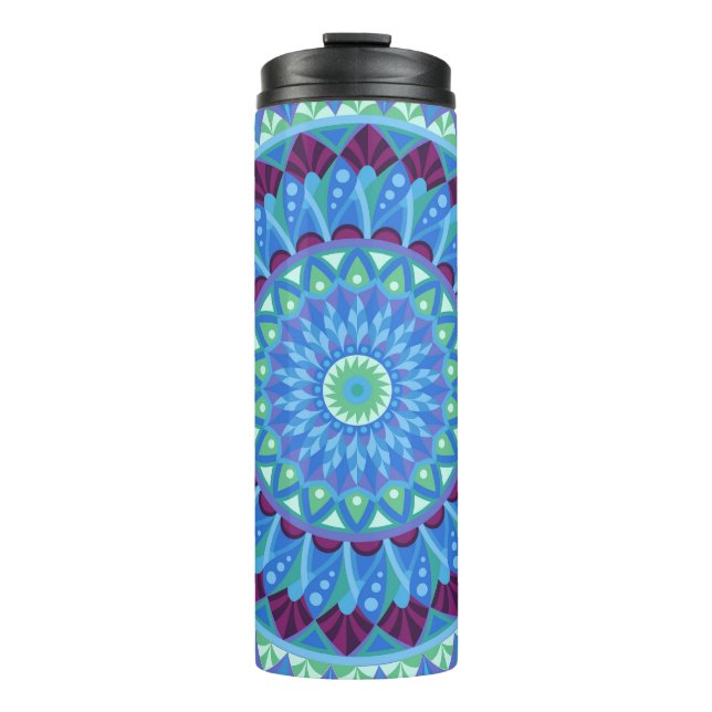 Garrafa Térmica Midnight Dreams Travel Blue Mandala Térmica (Frente)