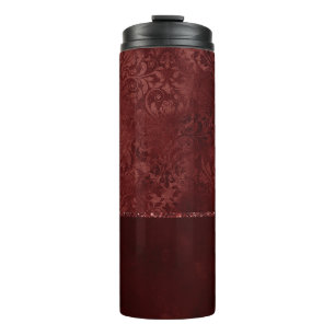 Garrafa Térmica Midnight Henna Romance   Red Satinge Damask