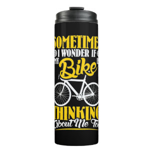 Garrafa Térmica Minha Bicicleta Pensando Em Mim