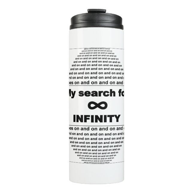 Garrafa Térmica Minha busca pelo infinito nunca para (Frente)