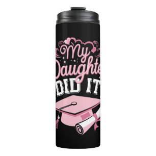 Garrafa Térmica Minha Filha Fez Isso Graduada Rosa Formatura Famíl