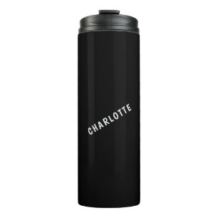 Garrafa Térmica Minimalista Elegante Clássico Profissional Nome Pr