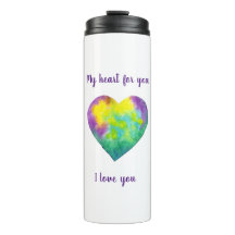 Minimalista eu te amo o coração do arco-íris