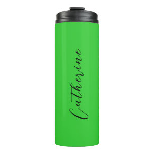 Garrafa Térmica Mínimo personalizado Elegante preto verde limão