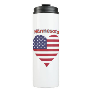 Garrafa Térmica Minnesota American Flag Heart