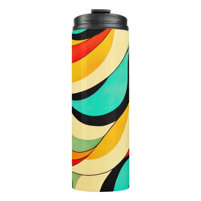 Garrafa Térmica Mistura de Cores Laranja & Amigos (Frente)
