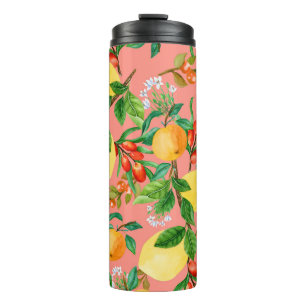 Garrafa Térmica Mistura Floral de Aquarelas: Ilustra Sem Costura C