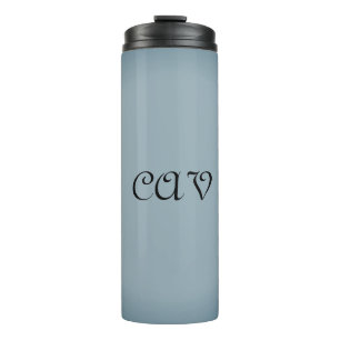 Garrafa Térmica Mochila com texto desenhado