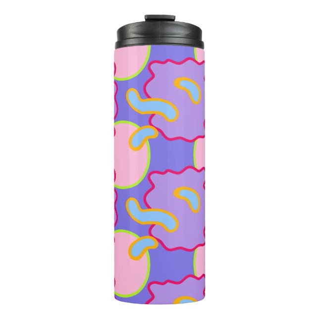 Garrafa Térmica Mod Pastel Bolhas E Blobs Tumler Térmico (Frente)