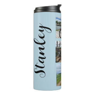 Garrafa Térmica Modelo de Foto de Nome Personalizado Tumbler Térmi