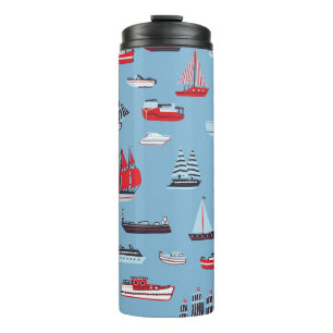 Garrafa Térmica modelo de vintagem de navio viagem