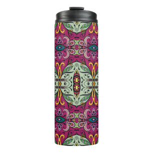 Garrafa Térmica Modelo Étnico Geométrico Tribal Floral