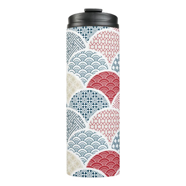 Garrafa Térmica modelo geométrico tradicional kimono sketc (Frente)