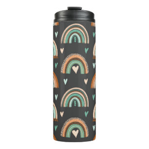 Garrafa Térmica Modelo sem costura de corações desenhados à mã