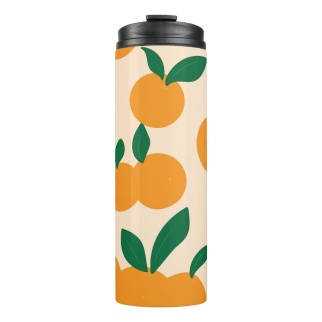 Garrafa Térmica Modern Stylish Citrus Fruit Oranges Pattern (Frente)