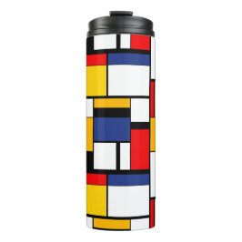 Garrafa Térmica Moderno da Composição Geométrica Minimalista Mondr