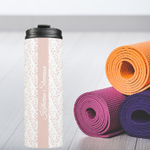 Moderno Minimalista Rosa Empoeirado Branco Floral 