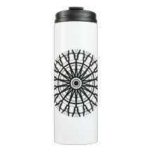 MODERNO _UM CÍRCULO ROSA caleidoscópio _COR _PRETO