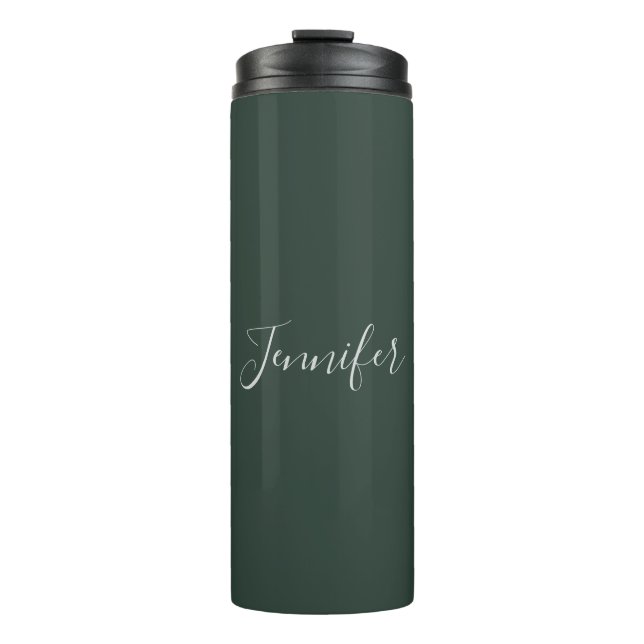 Garrafa Térmica Moderno Verde Cinzento Celta Tendência Adicionar N (Frente)