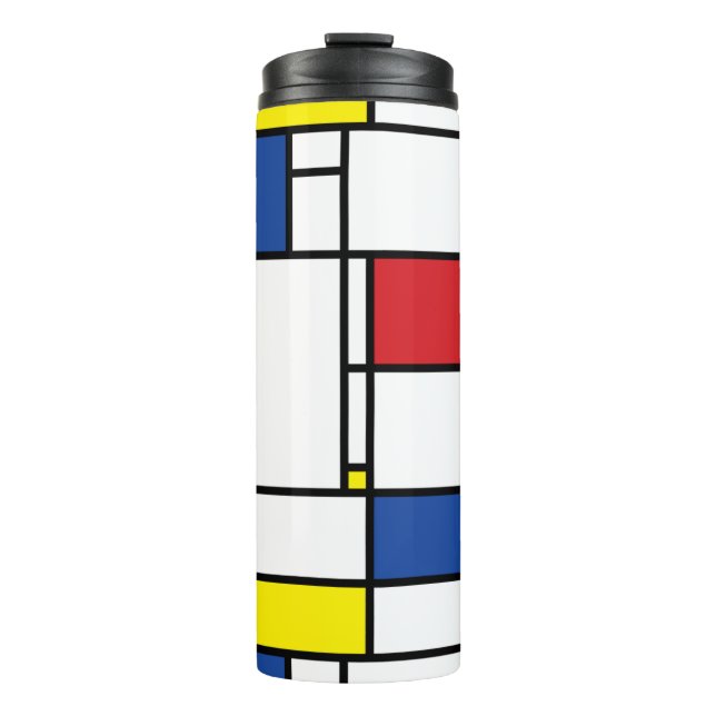 Garrafa Térmica Mondrian Minimalist Geométrico De Stijl Modern Art (Frente)