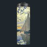 Garrafa Térmica Monet - Navio de vela no Le Petit-Gennevilliers<br><div class="desc">A famosa pintura de Claude Monet,  veleiro no Le Petit-Gennevilliers.</div>
