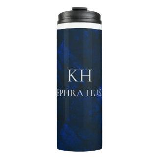 Garrafa Térmica Monograma de Cor Azul-Escura