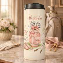 Monograma de Golfe Coquette Rosa Personalizado