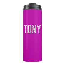 Monograma de nome personalizado magenta sólido