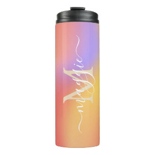 Garrafa Térmica Monograma de Script de Nome Personalizado