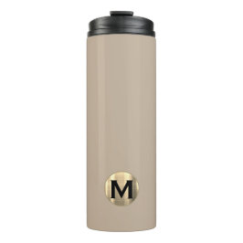 Garrafa Térmica Monograma Dourado moderno Tumbler térmico