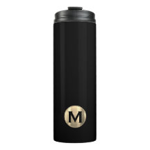 Monograma Dourado Preto Moderno