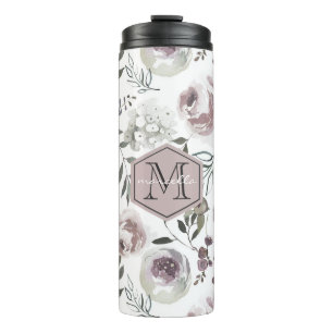 Garrafa Térmica Monograma floral