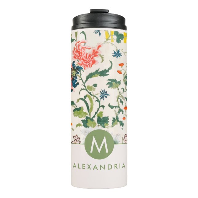 Garrafa Térmica Monograma Floral Blooming Tumbler Térmico (Frente)
