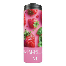 GARRAFA TÉRMICA  MONOGRAMA FRESA DE TARTA PERSONALIZADO